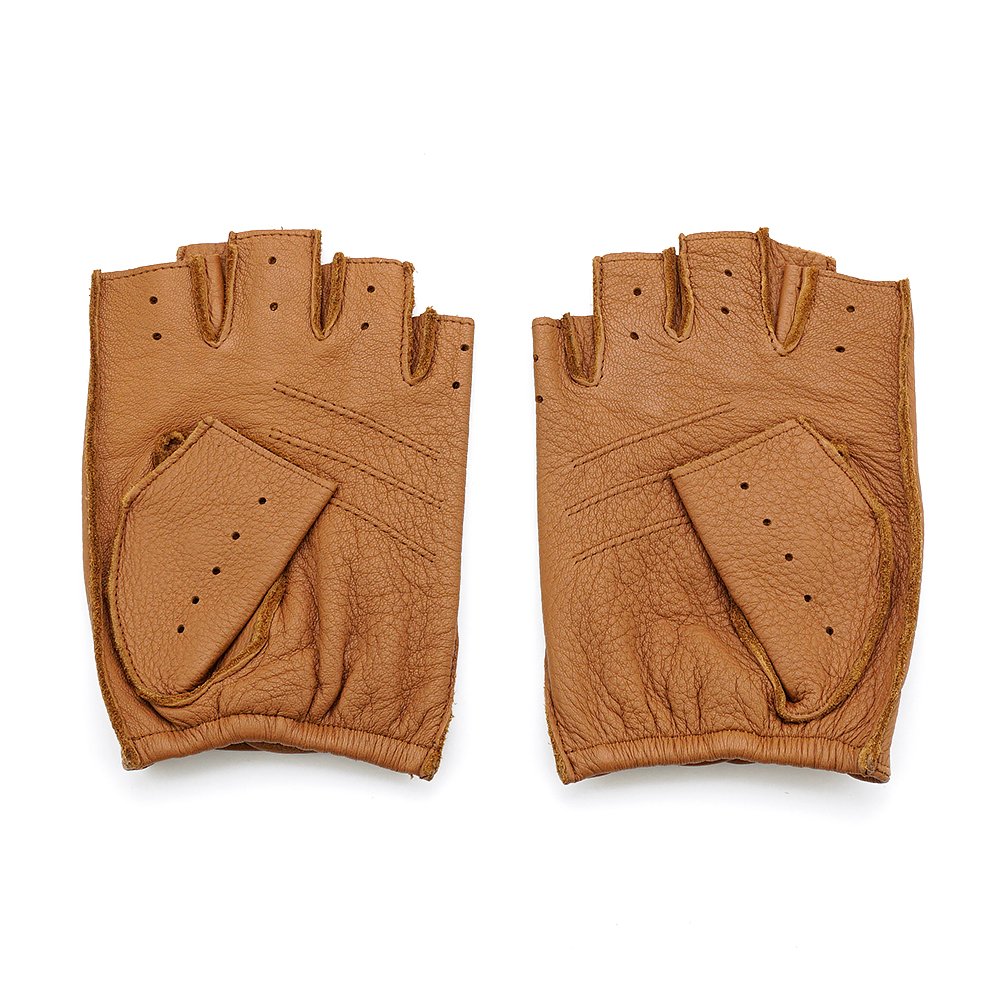 Amazon.co.jp: HK ディアスキン ライディング レザーグローブ ハーフ